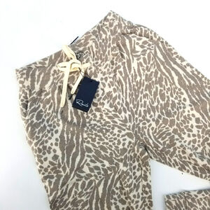 Rails Oakland Lounge Pants - Natural Animal Spots Joggers Size Medium NWT